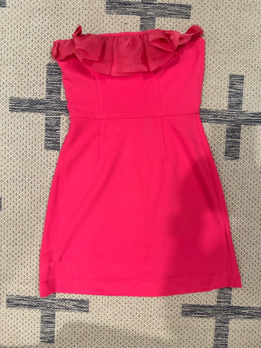 French Connection Hot Pink Strapless Mini Dress